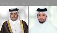 Chairman and Managing Director of Dukhan Bank, Sheikh Mohammed bin Hamad bin Jassim Al Thani (left), and CEO of Dukhan Bank, Khalid Al Subeai
