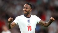 England's Raheem Sterling celebrates after the match Pool via REUTERS/Carl Recine