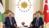 Turkish President Tayyip Erdogan meets with Palestinian President Mahmoud Abbas in Istanbul, Turkey July 10, 2021. (Presidential Press Office/Handout)