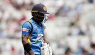 Cricket - Second One Day International - England v Sri Lanka - Kia Oval, London, Britain - July 1, 2021 Sri Lanka's Kusal Perera looks dejected after losing his wicket Action Images via Reuters/Andrew Couldridge