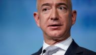 Jeff Bezos, founder of Blue Origin and CEO of Amazon, speaks about the future plans of Blue Origin during an address to attendees at Access Intelligence's SATELLITE 2017 conference in Washington, U.S., March 7, 2017. REUTERS/Joshua Roberts/File Photo