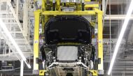 A battery cell is installed at a Mercedes-Benz EQC electric car in a production line at a plant in Bremen, Germany, January 29, 2020. REUTERS/Fabian Bimmer/File Photo