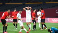 Rafa Mir of Spain reacts after Mohamed Al-Shenawi of Egypt makes a save REUTERS/Kim Hong-Ji