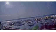 A meteor lights up the sky over Holmestrand, Norway July 25, 2021, in this picture obtained from a social media video. HOLMESTRAND UTVIKLING AS via REUTERS