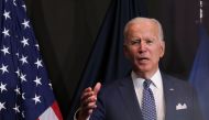 U.S. President Joe Biden delivers remarks to members of 