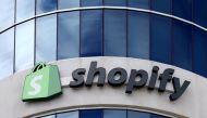 The logo of Shopify is seen outside its headquarters in Ottawa, Ontario, Canada, September 28, 2018. REUTERS/Chris Wattie//File Photo
