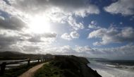 General view shows the Atlantic ocean near the road between Saint-Jean-De-Luz and Hendaye, in Socoa, France, February 2, 2019. REUTERS/Regis Duvignau


