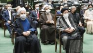 H E Ebrahim Raisi, the new President of the Islamic Republic of Iran, and other officials, during the inauguration ceremony recently. 
