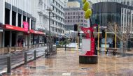 Lambton Quay is devoid of people on the first day of a lockdown to curb the spread of the coronavirus disease (COVID-19) in Wellington, New Zealand, August 18, 2021. REUTERS/Praveen Menon/File Photo