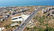 FILE PHOTO: Traffic jam caused by cars lining up for fuel in Damour, Lebanon. REUTERS/Issam Abdallah