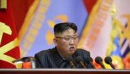 North Korea's leader Kim Jong Un leads the first workshop of the commanders and political officers of the Korean People's Army (KPA) in Pyongyang, North Korea in this image supplied by North Korea's Korean Central News Agency on July 30, 2021. KCNA via RE