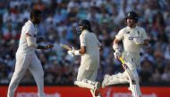 Cricket - Fourth Test - England v India - The Oval, London, Britain - September 5, 2021 England's Rory Burns and Haseeb Hameed in action as India's Ravindra Jadeja looks on Action Images via Reuters/Andrew Couldridge
