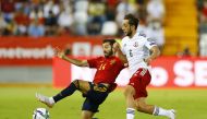 Soccer Football - World Cup - UEFA Qualifiers - Group B - Spain v Georgia - Estadio Nuevo Vivero, Badajoz, September 5, 2021 Spain's Jose Gaya in action with Georgia's Giorgi Zaria REUTERS/Marcelo Del Pozo
