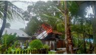 A destroyed building is pictured in the aftermath of tropical storm Consons in Dimasalang, Mastabe, Philippines September 7, 2021 in this picture obtained from social media. Rupert Bulalaque Capellan/via REUTERS