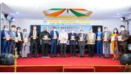 Ambassador of India to Qatar H E Dr. Deepak Mittal with ICC members and prominent members of Indian expatriate community while celebrating ICC’s foundation day