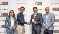 FROM LEFT: Jessamine De Leon, Head of Key Accounts at My Book Qatar; Abdulla Soomro, CEO at My Book Qatar; Mohammad Imran, General Manager of Dohatna Innovative Distribution; and Deepak Jayaram, Brand Manager at Dohatna, in Doha, recently.  
