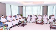 Qatari Businessmen Association (QBA) officials and members during the meeting with H E Prince Mansour bin Khalid bin Abdullah Al Farhan Al Saud, Ambassador of the Kingdom of Saudi Arabia to the State of Qatar.