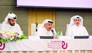 Sheikh Faisal bin Qassim Al Thani, Chairman of Al Faisal Holding and Chairman of Al Rayyan International Education with other officials during the launch of the Al Rayyan International University College (ARIU) in partnership with University of Derby in D