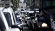 Heavy vehicular traffic is seen in the Ocean Beach neighbourhood of San Diego, California, U.S., ahead of the Fourth of July holiday July 3, 2020. REUTERS/Bing Guan
