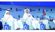 Minister of State for Energy Affairs, the President and CEO of Qatar Petroleum, H E Saad Sherida Al Kaabi speaking during the opening ministerial session of the Gastech Exhibition & Conference in Dubai.