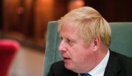 British Prime Minister Boris Johnson meets with Colombian President Ivan Duque Marquez (not pictured) at Britain's diplomatic residence, on the sidelines of the 76th Session of the United Nations General Assembly, in New York City, US, September 22, 2021.