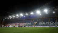FILE PHOTO: Soccer Football - Serie A - Genoa v AC Milan - Stadio Comunale Luigi Ferraris, Genoa, Italy - December 16, 2020 General view as the players warm up before the match REUTERS/Jennifer Lorenzini