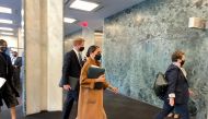Prince Harry and Meghan Markle arrive at the United Nations to meet with U.N. Secretary-General Antonio Guterres, in New York City, U.S., September 25, 2021. REUTERS/Daphne Psaledakis
