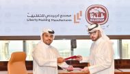 Baladna’s Managing Director, Ramez Al Khayyat and Vice Chairman and CEO of Liberty Packaging, Ali Hassan Al Emadi during the signing of MoU.