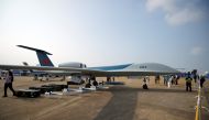 A CH-6 high-altitude, long-endurance drone is displayed at the China International Aviation and Aerospace Exhibition, or Airshow China, in Zhuhai, Guangdong province, China September 28, 2021. REUTERS/Aly Song
