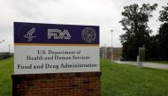 Signage is seen outside of the Food and Drug Administration (FDA) headquarters in White Oak, Maryland, U.S., August 29, 2020. REUTERS/Andrew Kelly/File Photo