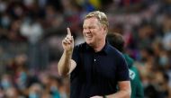 FILE PHOTO: FC Barcelona coach Ronald Koeman REUTERS/Albert Gea