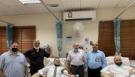 Syrian community members during the blood donation campaign. 