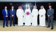 CEO of QDB and Chairman of QFTH Taskforce Abdulaziz Bin Nasser Al Khalifa with other officials during the  launch of first FinTech Whitepaper.