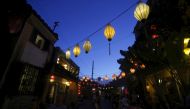 Lanterns hang on a street in Vietnam's central ancient town of Hoi An, a UNESCO heritage site June 25, 2015. Photo taken on June 25, 2015. REUTERS/Kham/File Photo