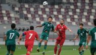 Action during the AFC Asian Qualifiers – Road to Qatar match between Iraq and Lebanon at the Khalifa International Stadium.