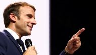 French President Emmanuel Macron speaks during the plenary session at the New Africa-France 2021 Summit in Montpellier, France, October 8, 2021. Reuters/Sarah Meyssonnier