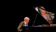 Pianist Maxime Zecchini during a concert held in Katara Opera House.