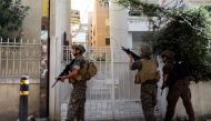 Army soldiers are deployed after gunfire erupted in Beirut, Lebanon October 14, 2021. REUTERS/Mohamed Azakir