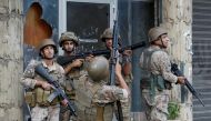 Army soldiers are deployed after gunfire erupted in Beirut, Lebanon October 14, 2021. (REUTERS/Aziz Taher)