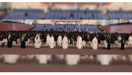 Officials, guests, faculty and students attend the QU College of Arts and Sciences graduation. 