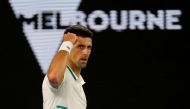 Serbia's Novak Djokovic reacts during his final match against Russia's Daniil Medvedev at the Australian Open, Melbourne, Australia, February 21, 2021 REUTERS/Asanka Brendon Ratnayake/File Photo/File Photo