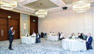 QNB senior executives during the Strategic Planning Workshop held in Doha, recently. 