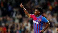 FC Barcelona's Ansu Fati celebrates scoring a goal Reuters/Albert Gea/File Photo