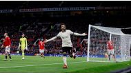 Liverpool's Mohamed Salah celebrates scoring their fifth goal and his hat-trick REUTERS/Phil Noble