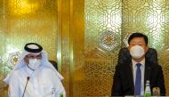 First Vice Chairman of QC Mohamed bin Ahmed bin Twar Al Kuwari (left) and Executive Vice Chairman of Korea Chamber of Commerce and Industry Woo Taehee 