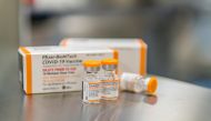Pfizer/BioNTech's new pediatric COVID-19 vaccine vials are seen in this undated handout photo. Pfizer/Handout via REUTERS