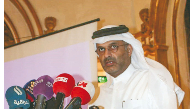 QICCA Board Member for International Relations Sheikh Dr. Thani bin Ali Al Thani speaking at the opening session of the event.