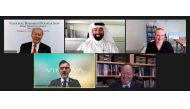 Secretary-General at QRDI Council Omar Ali Al Ansari with officials during the ‘Fostering Innovation Ecosystems: A Global Perspective’ webinar.