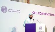 Yousuf Mohamed Al Jaida, Chief Executive Officer at QFC speaking during the seminar. 