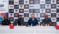 From left: Operations Head Absolute Sports Anil Kattany, Head of Cricket Operations MS Dhoni Cricket Academy Sohail Rauf, former South African Test batsman Daryll Cullinan and Managing Director Aarka Sports Mihir Diwakar during a press conference yesterday.
